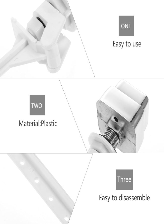 Side-mounted toilet button flush Universal handle replacement kit easy to install water tank lever accessories silver white - Image 3