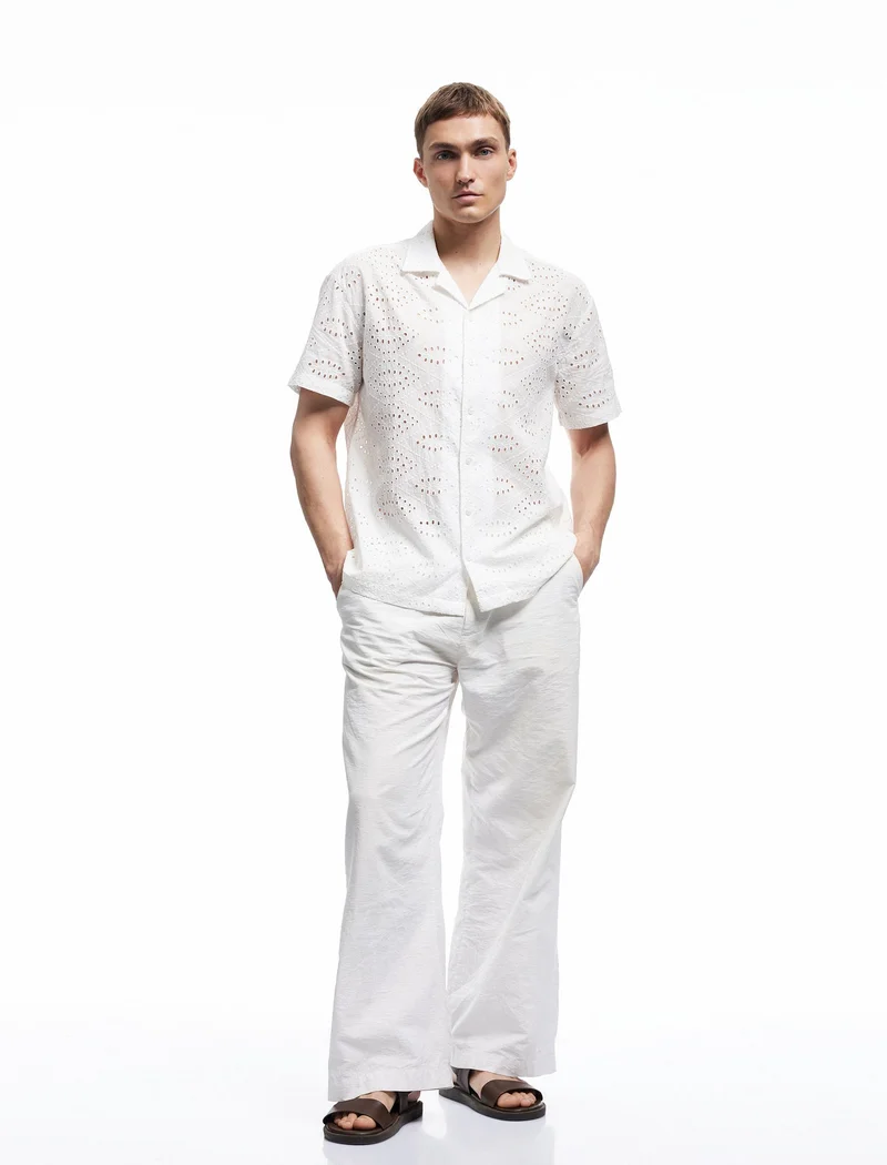 كوتون Brode Shirt