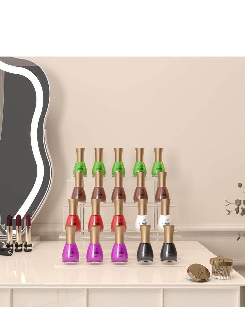 GUDOO Acrylic Risers Display Stands 4 Tier Clear Perfume Organizer for Dresser 9" Acrylic Tiered Stand Figure Stand Display Rack Tiered Shelf for Lotion Organizer Cake Stand Display Skincare Stand Clear 9 x6 inches  - Image 5