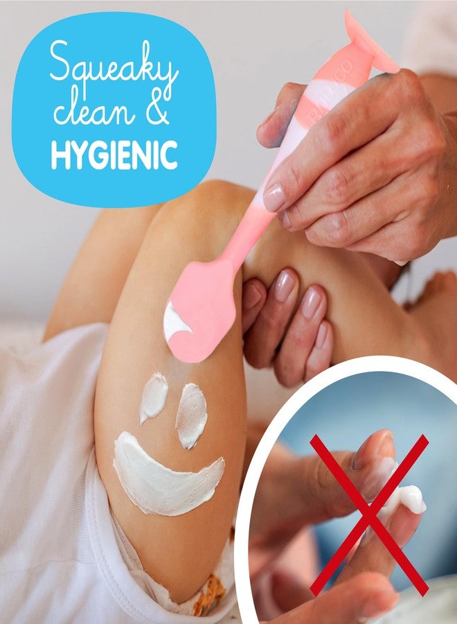 Baby Bum Brush Bumco Baby Bum Brush - BPA-Free Diaper Cream Spatula with Suction Cup Base, Soft & Flexible Silicone, Wipe-Clean, Mom-Invented Diaper Bag Essentials (Light Pink Swirl) - Image 2