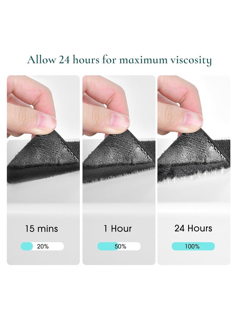 20 Pcs Hook and Loop Tape Strips,with Adhesive Sticky Back Fastener, Heavy Duty Double Side Mounting Tape Industrial Strength Interlocking Tape for Home School Office,2x4 inch - Image 5