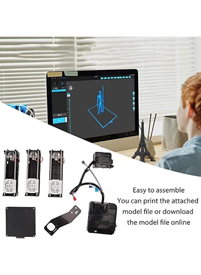 Topleo FDM Mini 3D Printer, Fully Assembled Auto Leveling 3D Printers Kit, High Printing Accuracy Uniform Heating Printer with Unique Button System for Kid Beginners (UK Plug)  - Image 4
