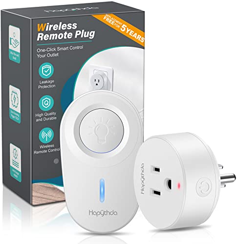 HAPYTHDA Remote Control Outlet,Remote Light Switch with 15A/1500W and 500 Feet RF Range,No Wiring Needed Smart Plug for Small Electrical Appliance with Anti-Surge 4000V - Image 1