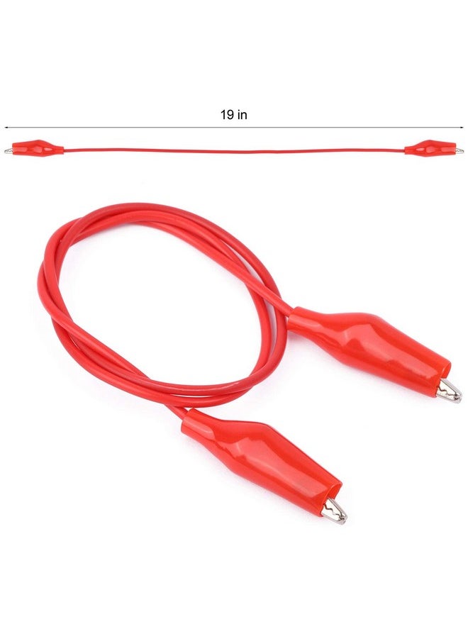 Tbestmax Tbestmax 50 Pcs 5 Colors Alligator Clips Test Lead Set, 50cm/19 inches (5 Pack)  - Image 2