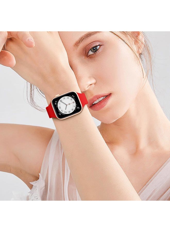 Sunnywoo - Lace Sport Silicone Band Compatible with Apple Watch 38mm 40mm 41mm 42mm 44mm 45mm 46mm 49mm for Women, Soft Wristband Waterproof Replacement for iWatch Series Ultra 10 9 8 SE 7 6 5 4 3 2 1 - Image 1