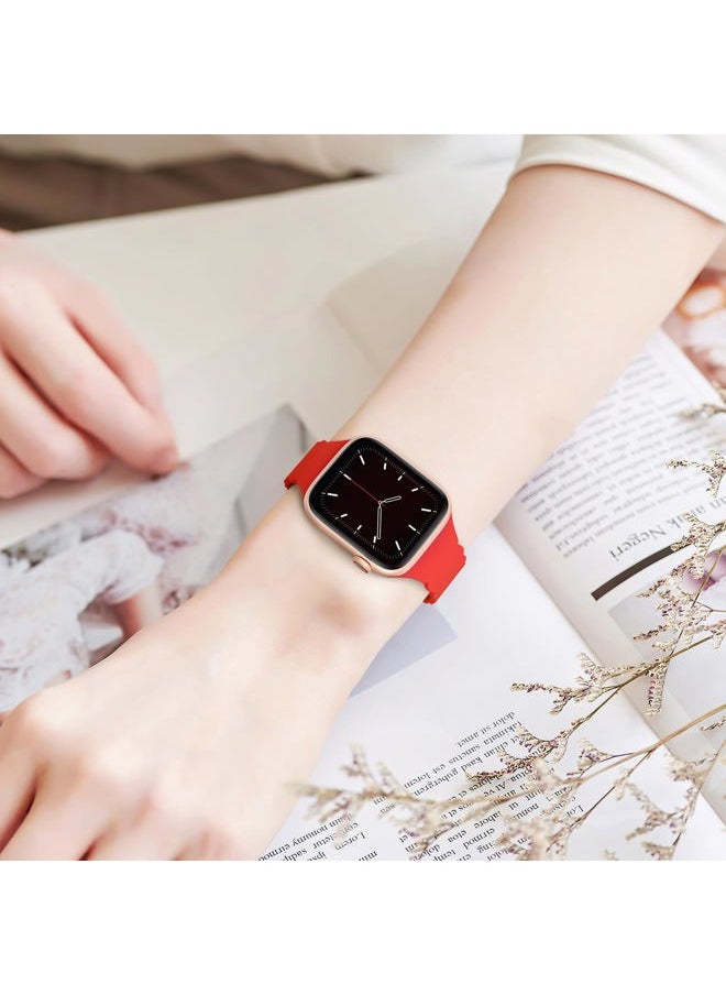 Sunnywoo - Lace Sport Silicone Band Compatible with Apple Watch 38mm 40mm 41mm 42mm 44mm 45mm 46mm 49mm for Women, Soft Wristband Waterproof Replacement for iWatch Series Ultra 10 9 8 SE 7 6 5 4 3 2 1 - Image 1