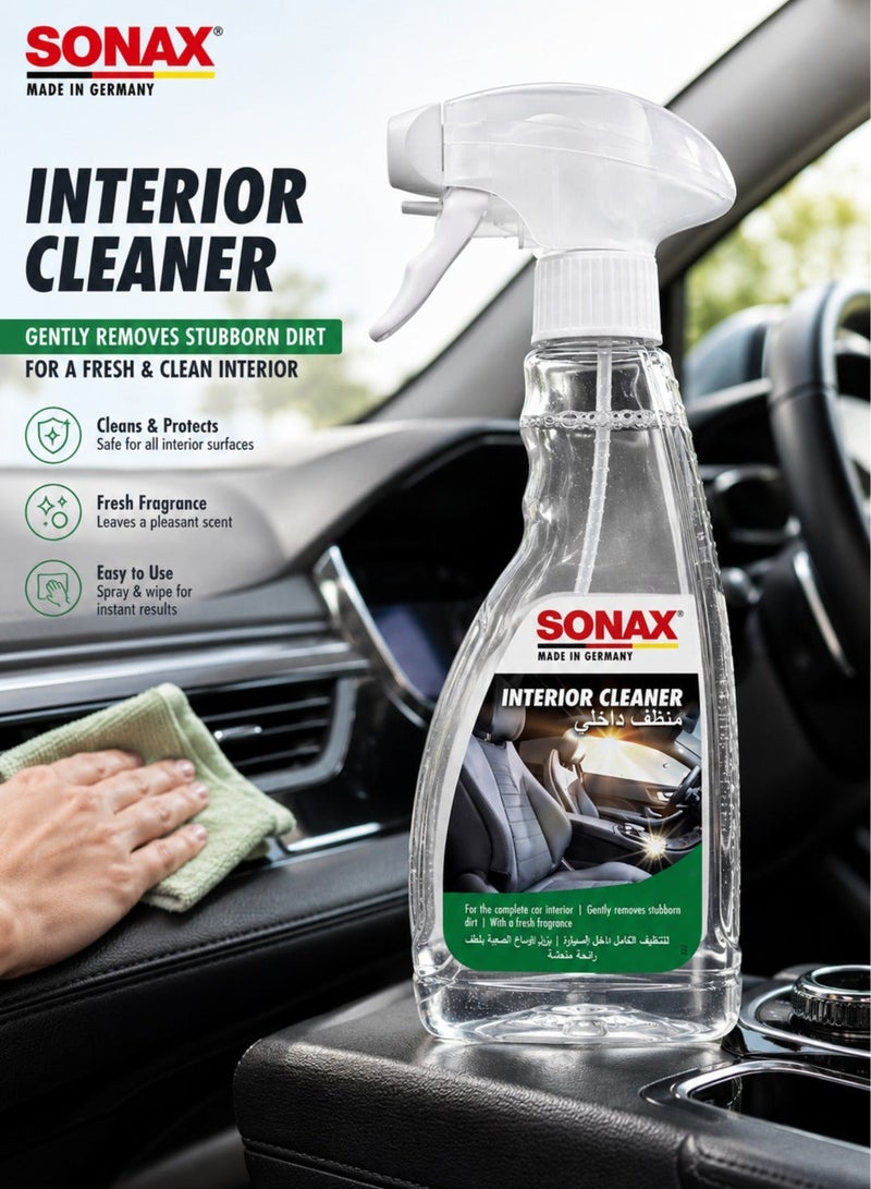 SONAX Interior Cleaner Spray for Car Dashboard, Seats, Door Panels, Plastic, Vinyl, Fabric & Trim, Multi Surface Interior Cleaning Solution, Removes Dirt, Dust, Stains & Fingerprints, Leaves Fresh Finish, Made in Germany - Image 2