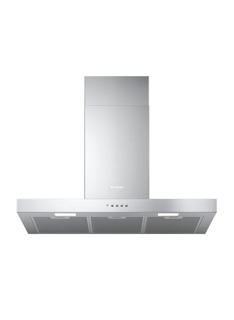 فابر Kitchen Cooker Hood, 90 cm Wall-Mount T-Shape, 430 m³/h Suction Power, 3 Speed Settings, LED Lighting, Stainless Steel, STILO SMART X A90 ( Made in Italy ) 115 W 325.0615.635 Stainless Steel - Image 1