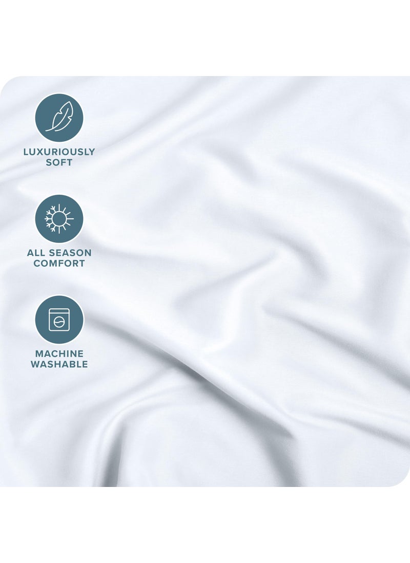 Bare Home Bare Home Fitted Bottom Sheet California King - Premium 1800 Microfiber - Ultra-Soft Wrinkle Free - Deep Pocket - Cal King Fitted Sheet (California King  White)  - Image 2