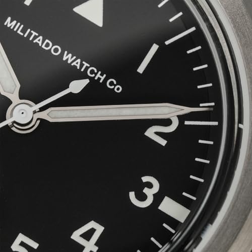 TACTICAL FROG Militado Field Watch Military Style Men's Watch 36mm Luminous Japan Movement Quartz Watch with Nylon Strap, 100M Waterproof - ML13 BGW9 - Image 4