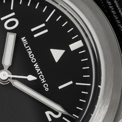 TACTICAL FROG Militado Field Watch Military Style Men's Watch 36mm Luminous Japan Movement Quartz Watch with Nylon Strap, 100M Waterproof - ML13 BGW9 - Image 3
