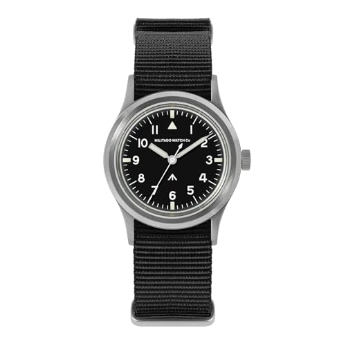 TACTICAL FROG Militado Field Watch Military Style Men's Watch 36mm Luminous Japan Movement Quartz Watch with Nylon Strap, 100M Waterproof - ML13 BGW9 - Image 1