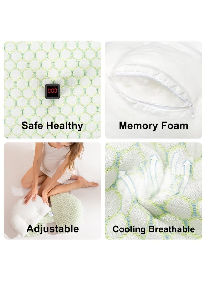 Pregnancy Body Pillow for Sleeping, Maternity Support for Back, Legs, Belly - Green, Washable - Image 5