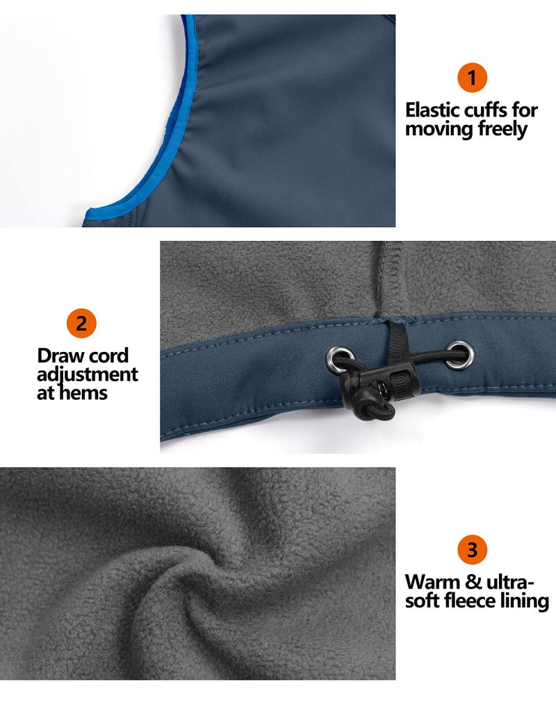 Little Donkey Andy Women's Lightweight Fleece lined Softshell Vest Windproof Sleeveless Jacket for Hiking Travel Golf Navy Blue XS - Image 4