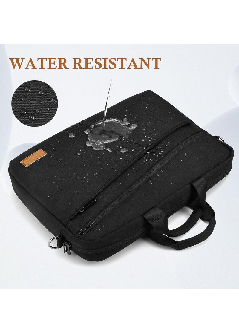 SOLARAE Laptop Bag, Laptop Briefcase, Business Notebook Bag, Fits up to 15 15.6 16 Inch Laptop, Expandable Waterproof Shoulder Bag, Carry Bag, Notebook Bag, PC Computer Bag, Black - Image 4