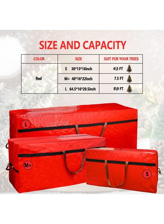 WFK Large Christmas Tree Storage Bag for 9 Foot Tree Big Christmas Tree Bag 8FT/9FT with 4 Reinforce Handles Wide-Mouthed Red - Image 4