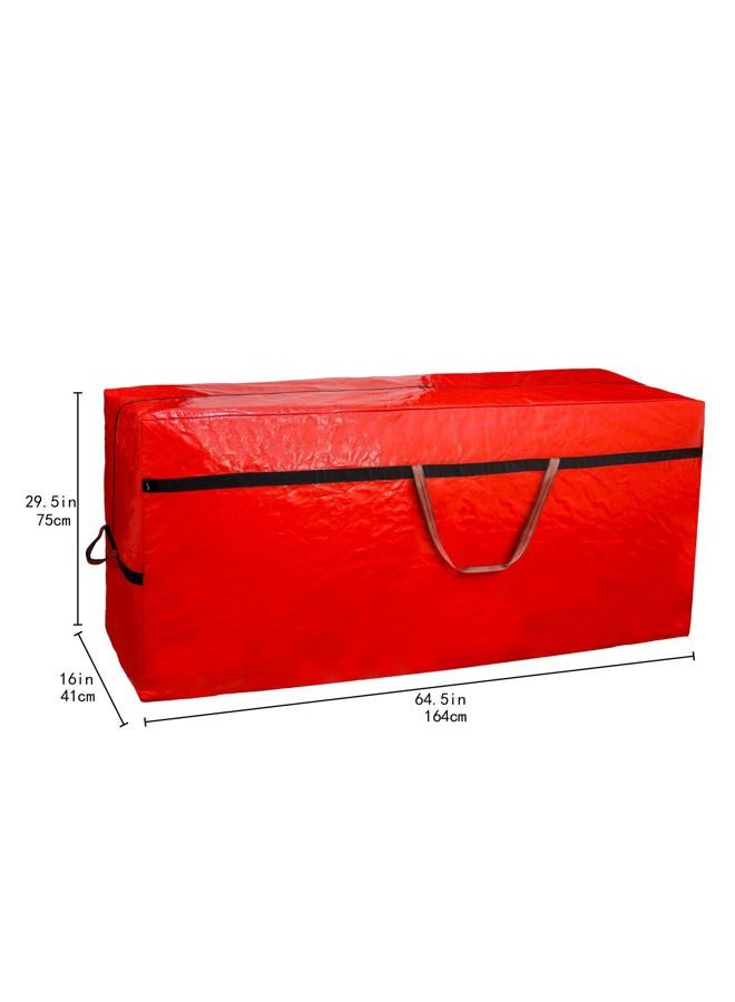 WFK Large Christmas Tree Storage Bag for 9 Foot Tree Big Christmas Tree Bag 8FT/9FT with 4 Reinforce Handles Wide-Mouthed Red - Image 2