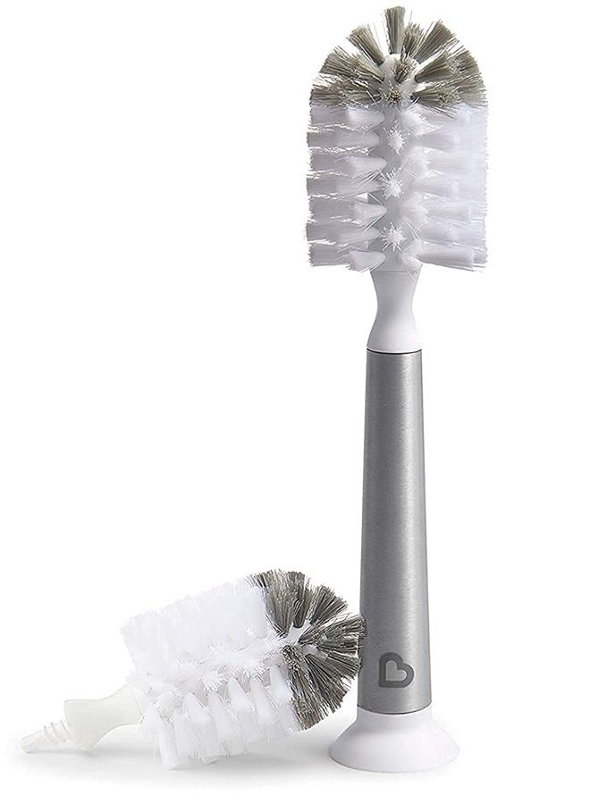 Munchkin ® Shine™ Stainless Steel Bottle Brush and Refill Brush Head - Image 1