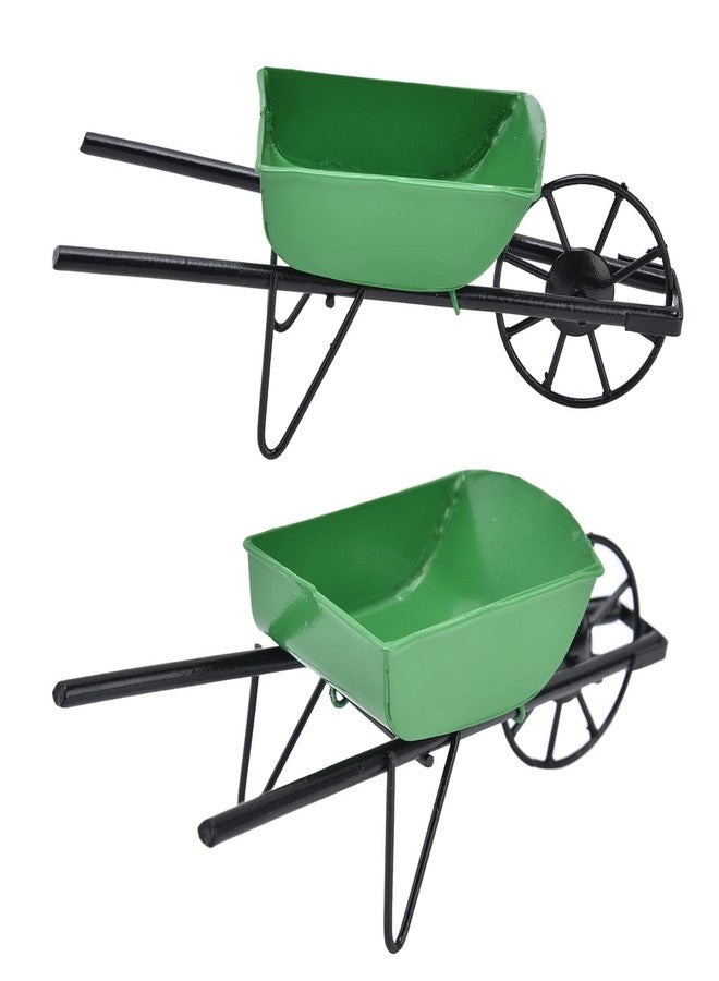 Zerodis Garden Cart,Mini 1:12 Dollouse Miniature Wheelbarrow Fairy Tale Garden Cart Dollhouse Furniture Accessories Gar for Boys and Girls - Image 4