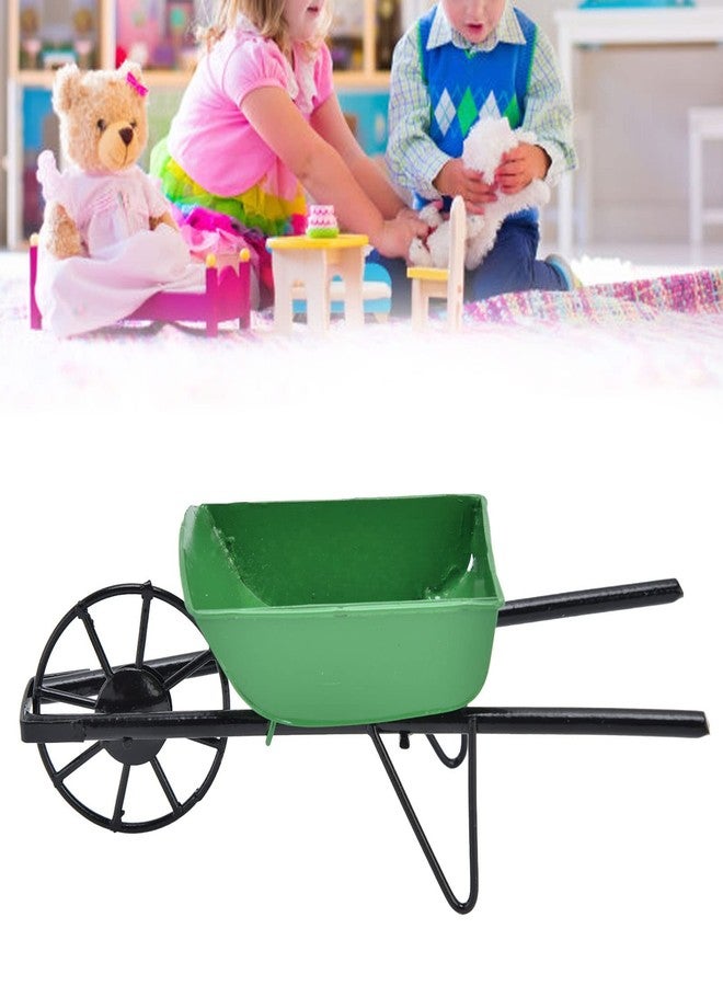 Zerodis Garden Cart,Mini 1:12 Dollouse Miniature Wheelbarrow Fairy Tale Garden Cart Dollhouse Furniture Accessories Gar for Boys and Girls - Image 3