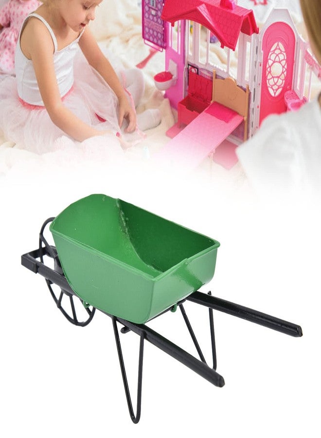 Zerodis Garden Cart,Mini 1:12 Dollouse Miniature Wheelbarrow Fairy Tale Garden Cart Dollhouse Furniture Accessories Gar for Boys and Girls - Image 2