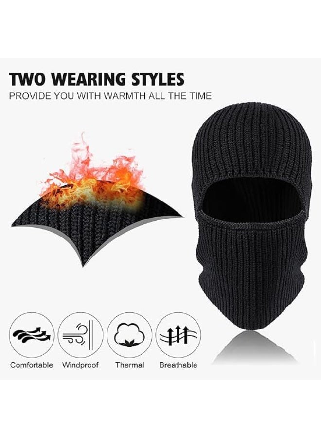 Face Mask Beanie Hats, 2 in 1 Knitted Beanie for Men Women, Full Face Ski Mask Face Cover Outdoor Sports - Image 5