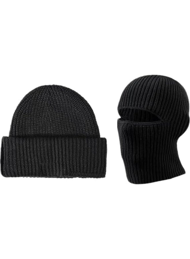 Face Mask Beanie Hats, 2 in 1 Knitted Beanie for Men Women, Full Face Ski Mask Face Cover Outdoor Sports - Image 1