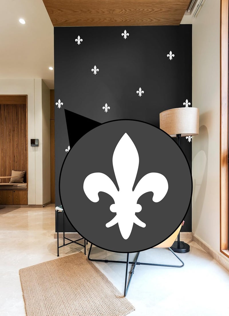 WallDesign Royal Pattern White Colour Set of 55 Decorative Wall Stickers for Bedroom, Kids Room, Hall, Home Décor, Living Room - Image 1