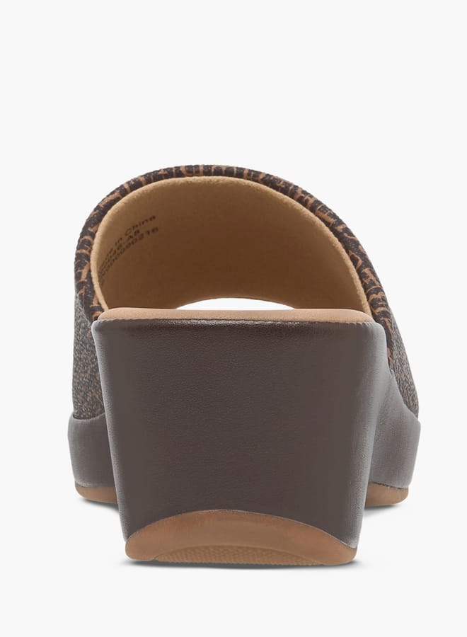 Flora Bella By Shoexpress Women's Solid Slip-On Sandals with Wedge Heels  - Image 5