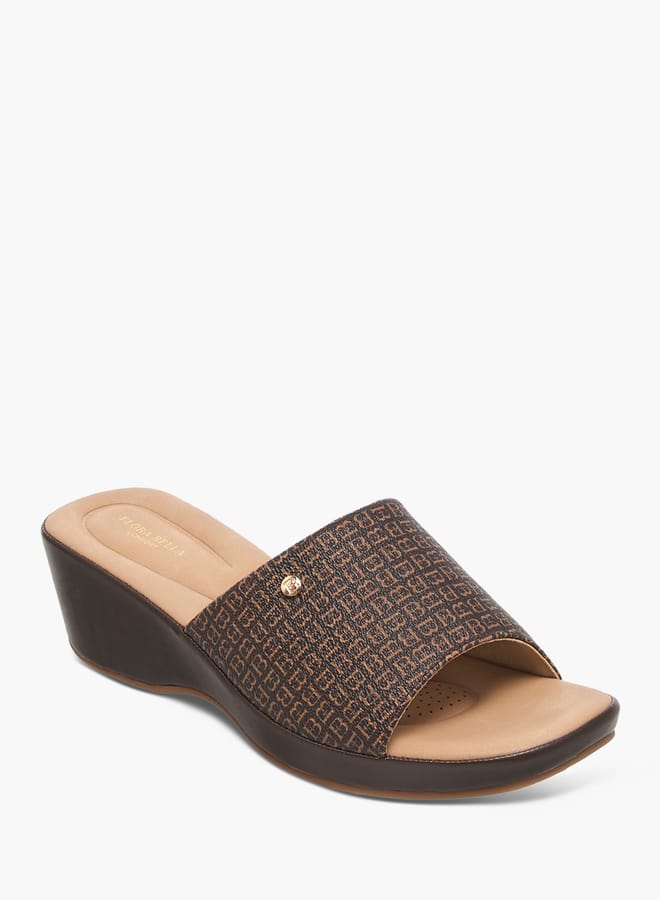 Flora Bella By Shoexpress Women's Solid Slip-On Sandals with Wedge Heels  - Image 2