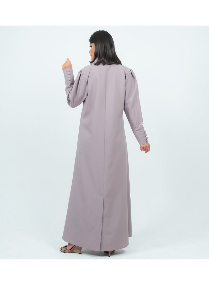 Rosette Abaya Blazer with Button Design long sleeves - Image 3