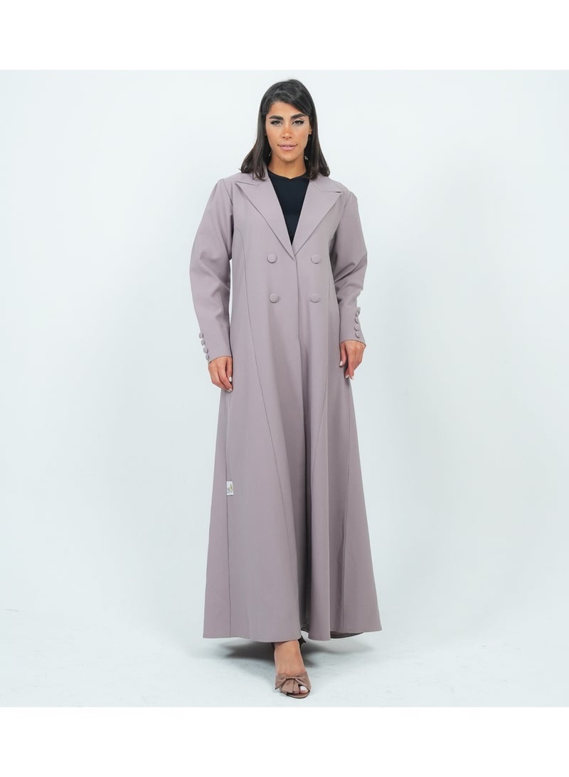 Rosette Abaya Blazer with Button Design long sleeves - Image 5