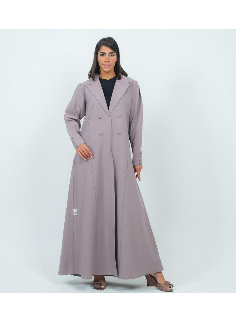 Rosette Abaya Blazer with Button Design long sleeves - Image 4