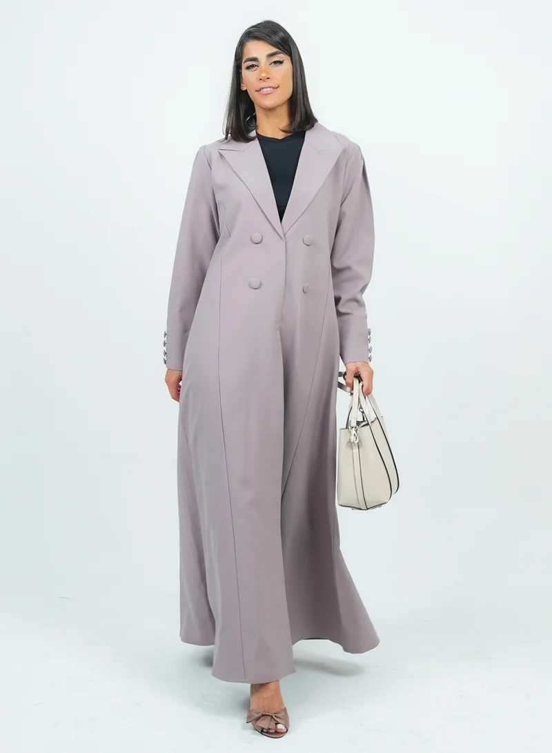 Blazer with Button Design long sleeves