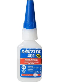 LOCTITE 401, Universal Liquid Adhesive, High Strength Adhesive for Quick Repairs, Fast Curing Cyanoacrylate Glue Instant Adhesive for Many Materials, 20g