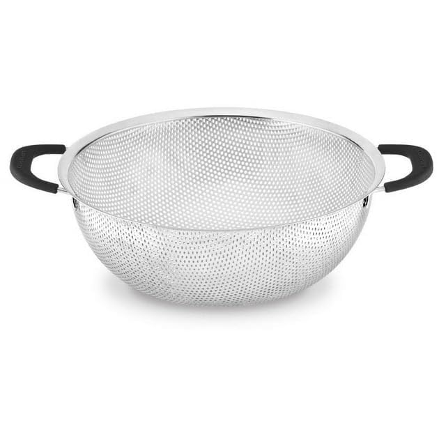 Kresal Multipurpose Stainless Steel Colander Strainer Drainer with Handle for Rice Fruits Vegetable Noodles Pasta Beans Grains Washing Filter Basket for Kitchen Rice Bowl - Image 1