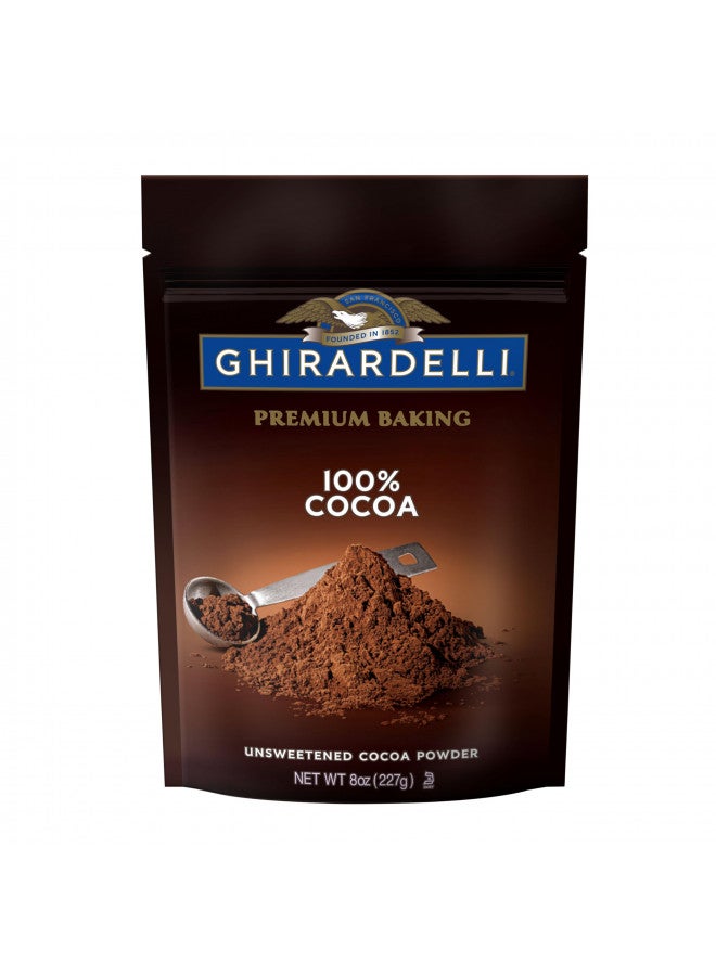 GHIRARDELLI GHIRARDELLI Premium Baking Cocoa 100% Unsweetened Cocoa Powder, 8 OZ Bag  - Image 1