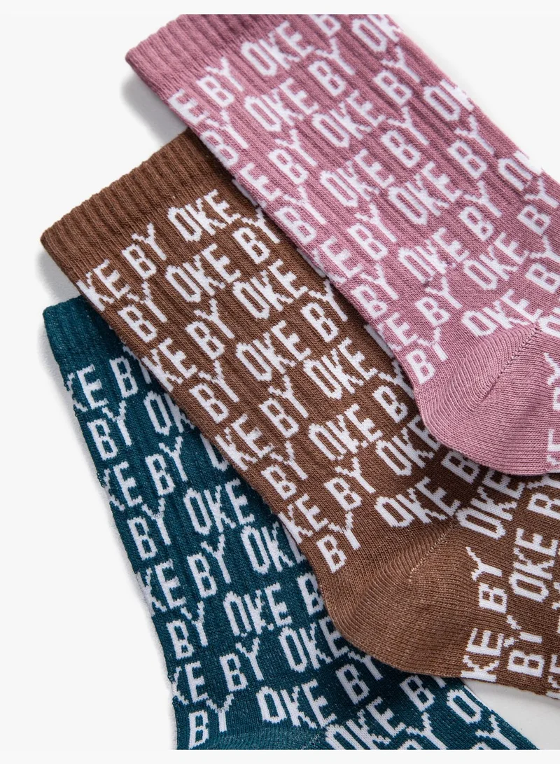 KOTON 3-Pack Printed Socks