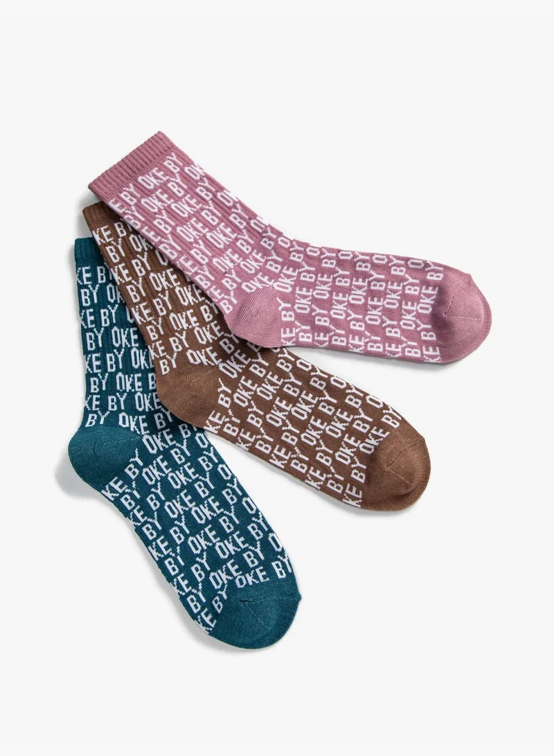 KOTON 3-Pack Printed Socks