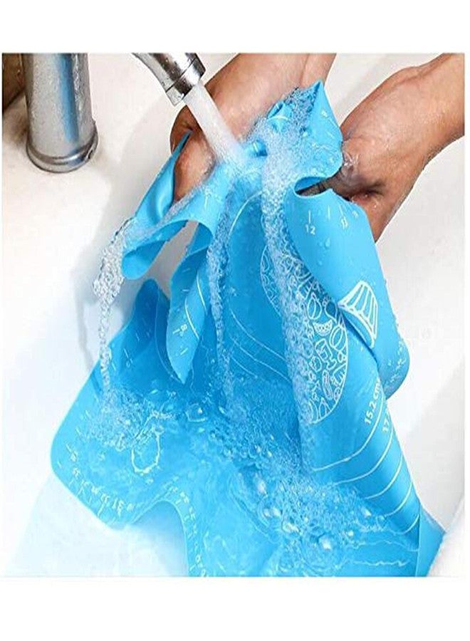 BITSKY INDIA Silicon Fondant Rolling Mat or Silicone Baking Sheet Large with Measurements Stretchable for Kitchen Roti Chapati Cake Pad Cooking Dough Atta Kneading - Image 4