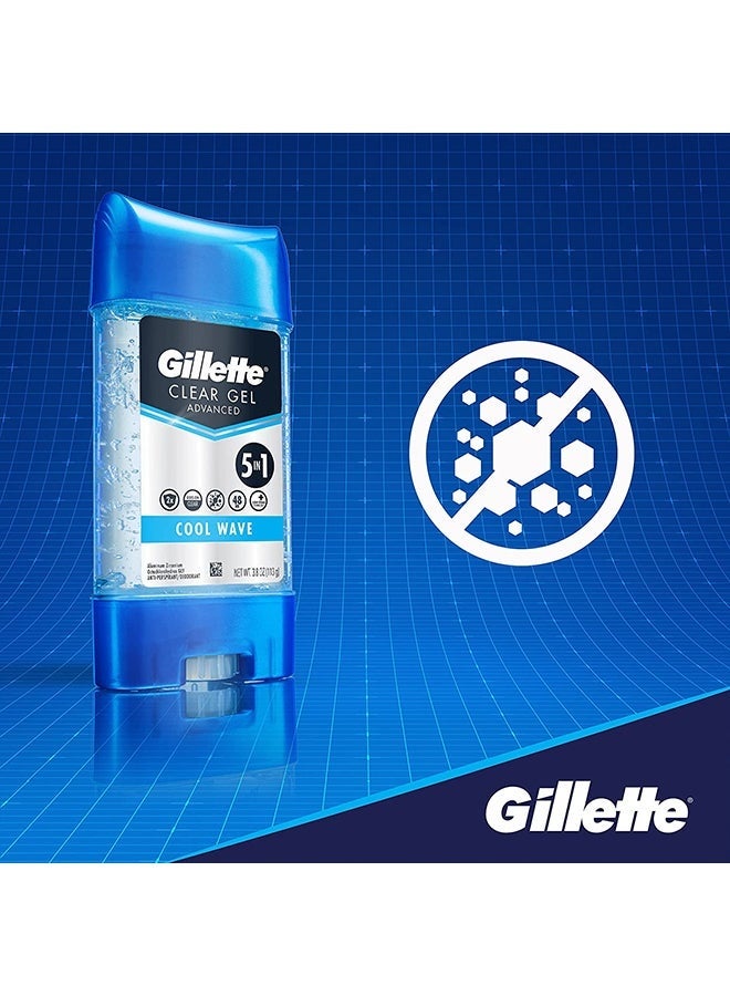 6 x جيليت جيليت إندورانس جل شفاف مضاد للتعرق 70 مل - كول ويف - Image 3