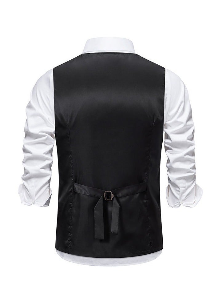 KUYING New Fashionable Herringbone Patterned Suit Vest  - Image 2