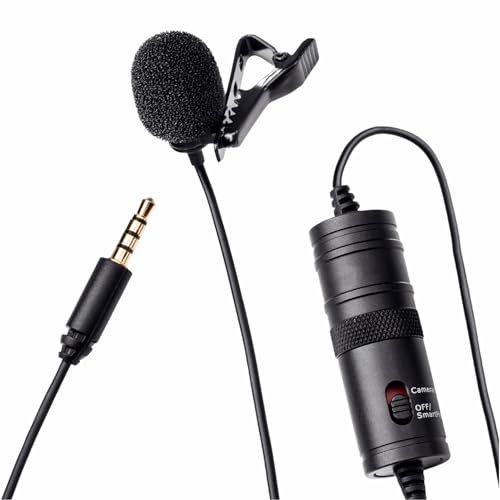 Humble Lavalier Microphone - Omnidirectional Condenser Lapel Mic for 3.5 Mm Jack Android Smartphones, Camcorders, DSLRS, Ideal for Professional Interviews, & Streaming (6 MTR) Auxiliary - Image 1