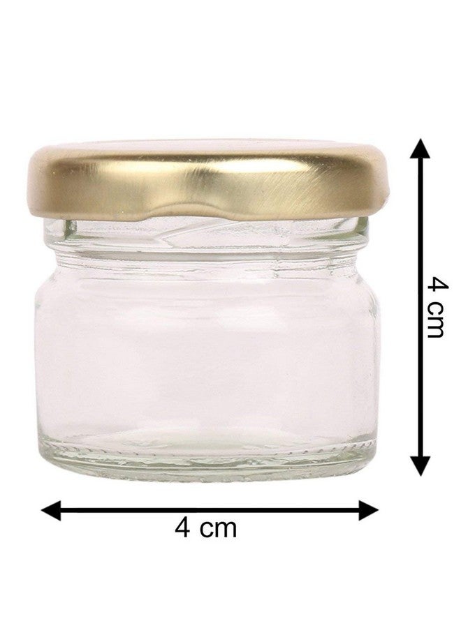 Pure Source India Pure Source India Round Mini Glass Jar Container, Multipurpose Mini Jars With Airtight Metal Cap - 20 Gram, 5 Pieces, Clear - Image 4