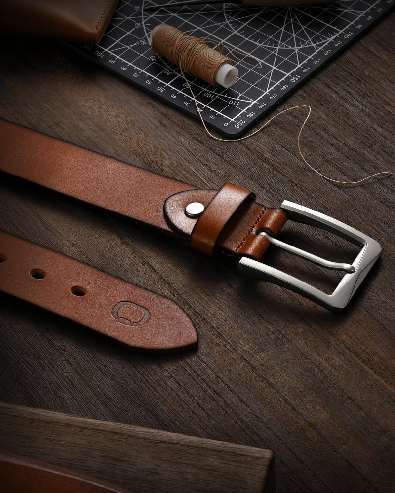 CHAOREN 1.5" Mens Belts Leather - Italian Full Grain Leather Belts - Ideal for Casul Jeans & Work Wear - Image 2