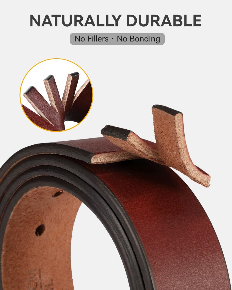 CHAOREN 1.5" Mens Belts Leather - Italian Full Grain Leather Belts - Ideal for Casul Jeans & Work Wear - Image 5