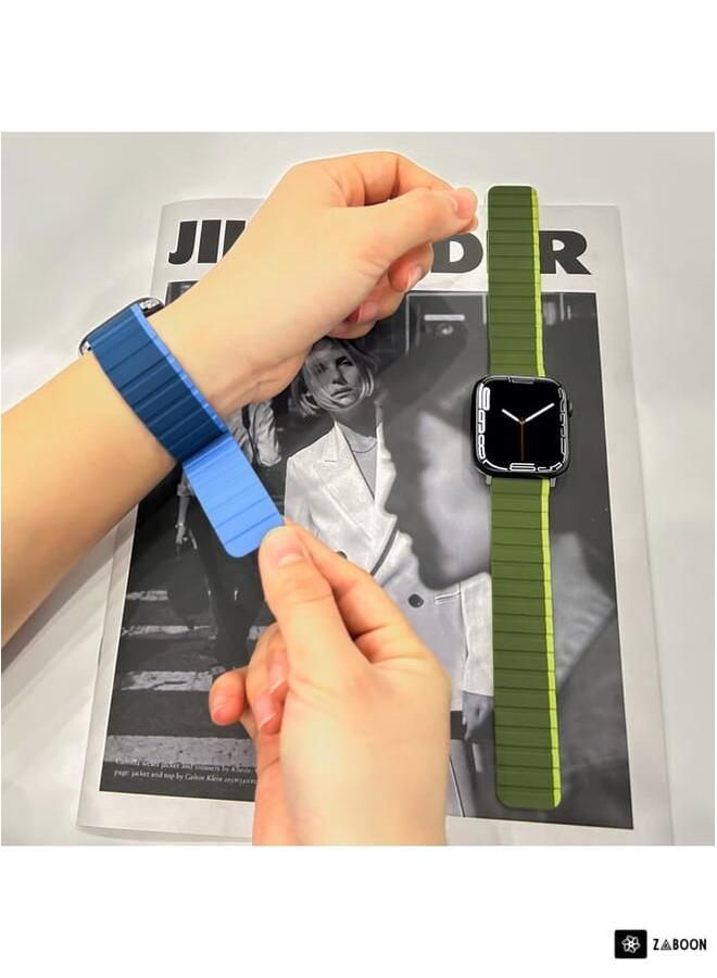 Zaboon Smart Magnetic Silicone Watch Band  Apple Watch Ultra 49mm / Series 8&7 45mm / SE 2&6&SE&5&4 44mm / 3&2&1 42mm  - Image 5