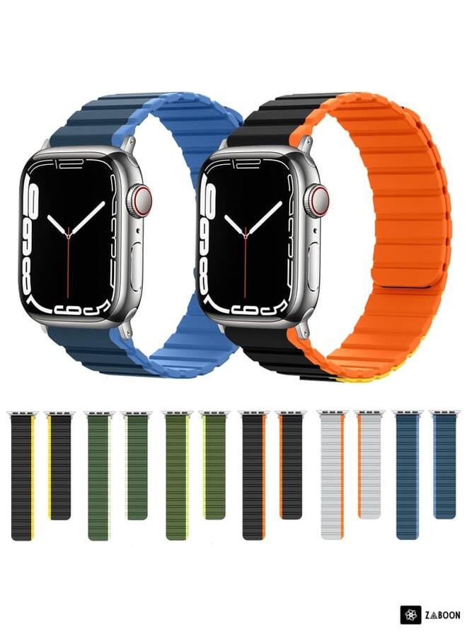 Zaboon Smart Magnetic Silicone Watch Band  Apple Watch Ultra 49mm / Series 8&7 45mm / SE 2&6&SE&5&4 44mm / 3&2&1 42mm  - Image 2