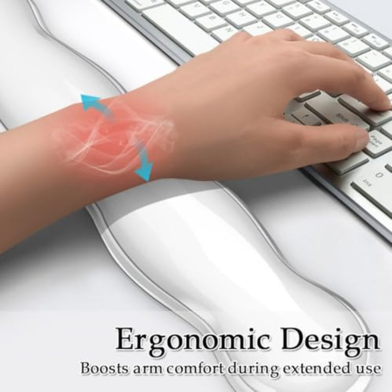 Wrist Rest Set for Keyboard and Mouse, Ergonomic Keyboard Mouse Pad Rests Set with Non-Slip Base Comfortable Durable Gel Support Pad for Typing Gaming Laptop Computer Office - Image 2