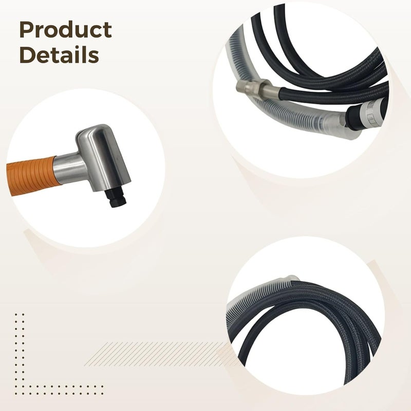 25000Rpm Pneumatic Angle Grinder With 90° Attachment, Compact And Lightweight Polisher For Engraving And Grinding, Includes Wrenches And Collet - Image 4